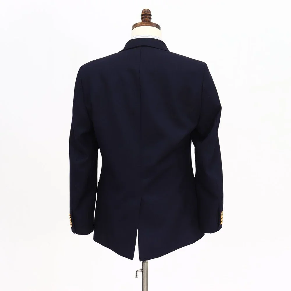 Lands' End 38R Navy Solid 2-Button Sport Coat Blazer Jacket V078_7